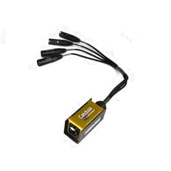 Whirlwind CT-M Cat5e Ethercon to 4 XLRM Snake Cable, 1.5 Feet