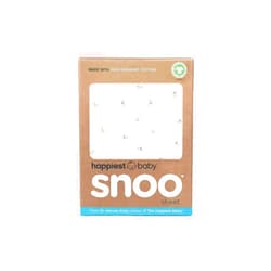 Happiest Baby SNOO Bassinet Fitted Sheet - 100% Organic Cotton Nursery Bedding - Fits SNOO Sleeper Crib Mattress (Ivory Cherries)