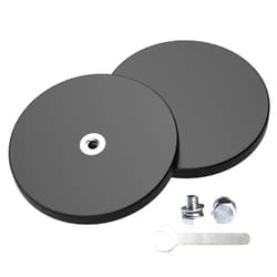 Magnetpro 2 Pieces Strong Rubber Coated Mounting Magnets Anti-Scratch & Anti Corrosion, Over 120 LB Adhesive Power, with 1/4