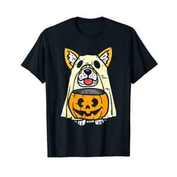 BoredKoalas Funny Halloween Costume Shirts Welsh Corgi Ghost Funny Halloween Costume Dog Owner Lover T-Shirt