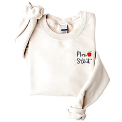 IZI POD Personalized Embroidered Shirt for Women - Teacher Appreciation Gift, Back to School