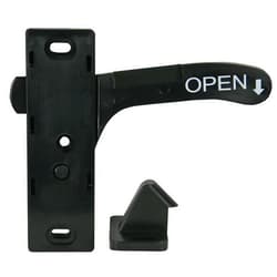 JR Products 10765 Screen Door Latch - Right Hand , Black
