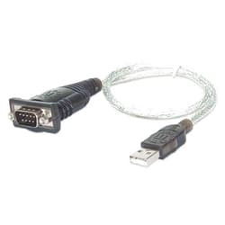 MANHATTAN USB to Serial Converter Connects One Serial Device to A USB Port (205146)