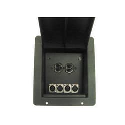 Pro-Craft ProCraft Pro Audio Recessed Stage Floor Box.1 AC Duplex 4 Channel Any Config …