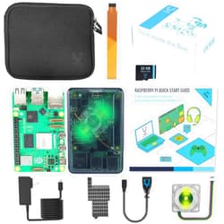 Vilros Raspberry Pi 5 GLOWCOOL Starter Kit (4GB RAM-Smoke Case)