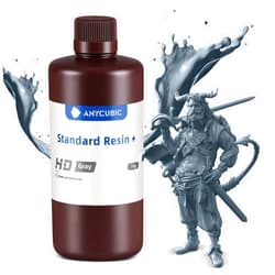 ANYCUBIC Upgraded Standard 3D Printer Resin, 405nm SLA Fast UV-Curing Resin, High Precision & Rapid Photopolymer for 8K Capable LCD/DLP/SLA 3D Printing (HD Grey, 1000g)