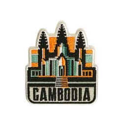 Vagabond Heart Cambodia Iron On Patch - Cambodia Travel Souvenir - Cambodia Patch Gift