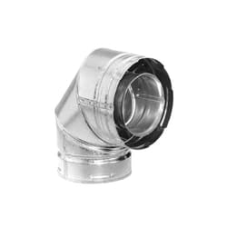 DuraVent Simpson Dura-Vent 46DVA-E90 Duravent Direct Vent Galvanized 90 Degree Elbow, 4 x 6-5/8
