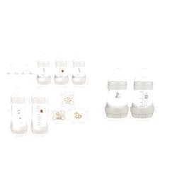 MAM Newborn Essentials 10-Piece Gift Set and 2 Count Easy Start Anti Colic 5 oz Baby Bottles