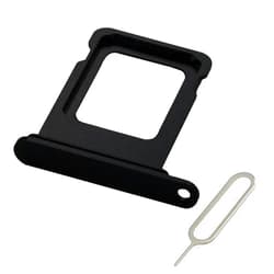 MMOBIEL SIM Card Tray Compatible with iPhone 13 – SIM Card Slot Tray Holder – SIM Card Holder Replacement – Incl. SIM Card Removal Tool and Waterproof Rubber Seal Ring - Black