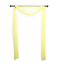 BalsaCircle Backdrop Curtains BalsaCircle 18 feet Yellow Sheer Organza Curtain Panel Backdrop Drape - Wedding Ceremony Reception Party Home Decorations Supplies