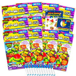 NINJA TURTLES Teenage Mutant Ninja Turtes Imagine Ink Coloring Book Set for Kids - 12 Pack No-Mess Magic Ink TMNT Coloring Books with Rex-Man Stickers and Door Hanger (TMNT Party Supplies Party Favors Bundle)