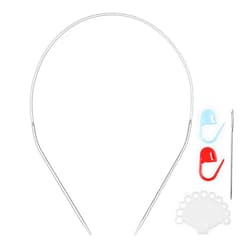MASONEE Stainless Steel Circular Knitting Needles Size 0 16inch Length Sweater Circular Needle for Handmade Projects DIY Knitting Size 0 (2.0mm)