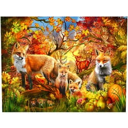 Vermont Christmas Company Autumn Foxes Jigsaw Puzzle 550 Piece