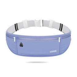 USHAKE Slim Running Belt, Workout Fanny Pack for Men Women,Exercise Waist Pack for Apple iPhone Holder, Runner Belt for Running Walking Cycling Camping Gym Dark Blue