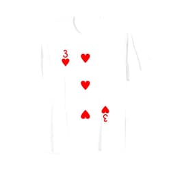 Three Of Hearts Costume Halloween Designs Three Of Hearts Deck Of Cards Playing Cards Halloween Poker T-Shirt