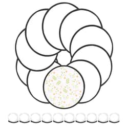 Bruislard 30Pcs Sublimation Fans White Foldable Flying Disc Fans 9.8inch Black Edge Folding Fan Set for Party Wedding Favors Outdoor Activity