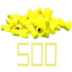Dicio Yellow Winged Wire Connectors Nuts 500 PCs, Dicio Twist Wire Cap Electrical Connectors UL Listed Screw-On Electrical Connectors Kit 18-10 AWG for Connect Electrical Wiring