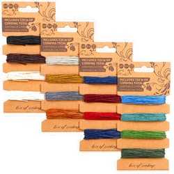 Nuanchu 16 Colors Thread Cord for Jewelry Making, Multicolor Flax String Cord Wax Multicolor Twine Colorful Natural Bracelet Rope String for Handmade Bracelets Jewelry Macrame Craft Making, 1mm 80 yd in Total