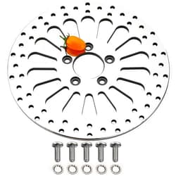 BLCYANUE 11.8'' 1pcs Rear Brake Rotor for Harley Davidson Touring Models,Electra Glide,Road Glide,Road King,Trike Street Glide,Ultra Limited,Mirror Polished Stainless Steel No Rust Motorcycle Rotors