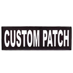 Dogline Custom Bright White Text Patch for Vest Harness Or Collar Customizable Text Personalized Patches with Hook Backing Name Service Dog in Training Emotional Support (1 Patch) 1 x 4.25