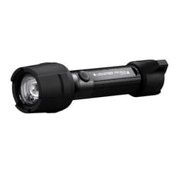 Ledlenser, P5R Work Rechargeable Flashlight, High Power LED, 480 Lumens, Light for Professional Use, Home, Outdoor, and Emergency Use, Black