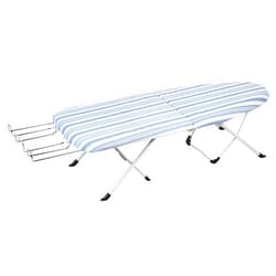 Honey-Can-Do Foldable Tabletop Ironing Board with Iron Rest, Blue Stripe