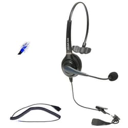 OvisLink Polycom Phone Headset Compatible with Polycom VVX Series, CX Series and Soundpoint Series | Noise Canceling Call Center Headset with RJ9 Quick Disconnect Cord, Flexible Rotatable Microphone