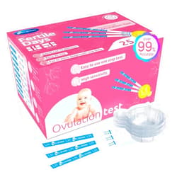 HEAL-CHECK Ovulation Tests, Ovulation Test Strips for Women, HEAL-CHECK Bulk Ovulation Predictor Kit with Urine Cup, Accurate Fertility Tests at Home, Individually Wrapped, Wide 5mm LH Tests FSA HSA, 25 Count