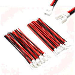 Elechawk 10 Pairs 2.0mm Spade 2P Cable 8cm Lead Plug Connector Male and Female for 1S Lipo Battery Charging Drone Syma X5C X5SW SNAPTAIN S5C