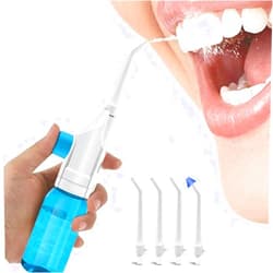 LM BODYCARE Portable Oral Irrigator Water Flosser Dental Water Toothbrush Toothpick Nasal Irrigator Implement Teeth Cleaner Water Flossers for Teeth,Home Travel Water Flosser with 4pcs Nozzles