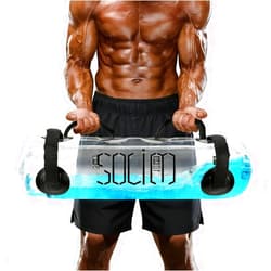 JIRTEMOT Water Weights Aqua Bag, 33 LBS Adjustable Sandbag for Strength Training & Fitness, with Foot Pump for Home Gym, Boxing, Core and Balance Workout Equipment