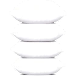 Utopia Bedding Throw Pillows (Set of 4, White), 16 x 16 Inches Pillows for Sofa, Bed and Couch Decorative Stuffer Pillows