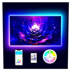 DAYBETTER LED Lights for TV 65-75 Inch, RGB LED Strip Lights with Remote, Bluetooth APP, USB Powered Music Sync TV LED Backlight for Bedroom, Gaming Room Decor