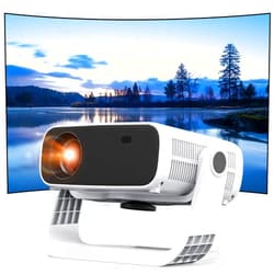 Zdk 2025 Smart Projector with Wifi And Bluetooth - Portable Mini Projector For Home Theater, Compatible With Netflix, 1080p 4k, Auto Keystone,Smartphone, Hdmi, Usb, Av, Fire Stick, Ps5, Includes Stand