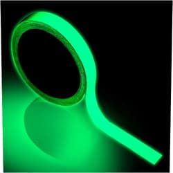 Teaaha Glow Tape 33FT&0.6“ Glow in The Dark Tape, Warterproof Neon Long Lasting Luminous 8hours Stickers for Night Decorations, Stairs, Walls and Exit Sign, Strong Adhesive Fluorescent Tape for Home Theatre