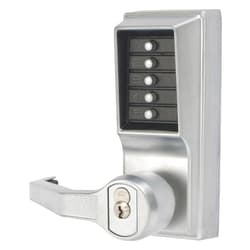 Simplex Kaba LL1021M-26D-41 Cylindrical Push Button Lock Lever Mic Ko Lh Us26D, Satin Chrome