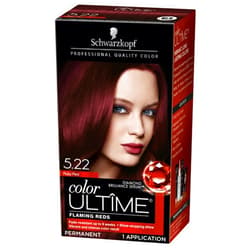 Schwarzkopf Color Ultime Hair Color, 5.22 Ruby Red, 1 Application - Permanent Red Hair Dye for Vivid Color Intensity and Fade-Resistant Shine up to 10 Weeks