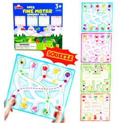 Demilong Color Sorting Toys Sensory Toys: 4 Pack Fine Motor Skills Game Travel Toys for Toddlers, Color Sorting Toys Preschool Learning Activities, Educational Montessori Toys for Kids Toddler Ages 3+