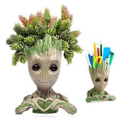 Abomet Groot Planter,Baby Groot Flower Pot 6 * 4 inch Succulent Planter for Indoor Plants Garden Decor Desktop,Groot Pencil Pen Holder for Kids Toy Gifts