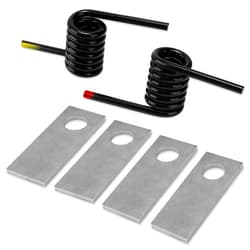 TRUCFUSION Trailer Ramp Spring Ramp Gate Holder Set 2pcs Trailer Coil Spring RS16933LH RS16933RH 4pcs Weld on Steel Heavy Duty Rectangular Trailer Gate Hinge for 1-1/2