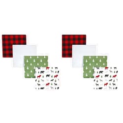 Hudson Baby Unisex Baby Cotton Flannel Receiving Blankets, Woodland Christmas, One Size (Pack of 2)