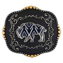 Montana Silversmiths Midnight Buffalo Attitude Buckle