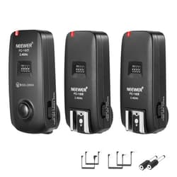 NEEWER FC-16 2.4G Wireless Camera Shutter Studio Flash Trigger with Two Receivers, Compatible with Canon Rebel T3 XS T4i T3i T2i Xsi EOS 1100D Mark IV 1D Mark III 5D Mark III 5D Mark II 50D 40D