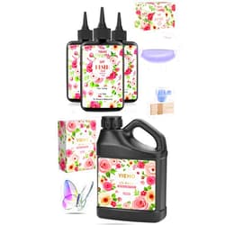 YIEHO 300g UV Resin Kit with Light and UV Resin Clear 500g