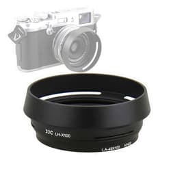 Fotasy JJC LH-JX100 BLACK Metal Lens Hood/ 49mm Filter Adapter Ring for Fujifilm X70 X100 X100S X100T X100F X100V, Fuji X100S, Fuji X100F, Fuji X100V Lense Hood Shade, Fujifilm LH-X100 Lens Hood Replacement