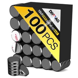 DIYMAG Ceramic Magnets for Crafts with Adhesive Backing, 100pack Small Round Fridge Magnets Dots Heavy Duty Strong Magnets for Whiteboard Magnetic Tape Office Classroom Hanging Must Have