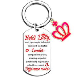 Isiyu Boss Lady Keychain Gifts For Her Boss Gifts For Women Employee Appreciation Gifts Office Bosses Lady Birthday Keychain For Female Manager Leadership Gifts Promotion Retirement Souvenir