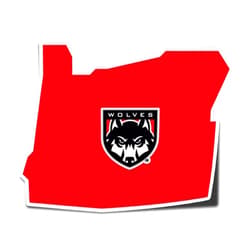 Desert Cactus Western Oregon University Sticker WOU Wolves Vinyl Decal Laptop Water Bottle Car Scrapbook (State Border Sticker)