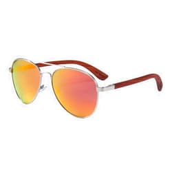Benti Shades Wood Polarized Sunglasses for Men and Women - Bamboo and Wooden Sunglasses - UV Protected Aviators